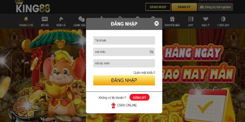 Hướng dẫn đăng nhập King88 nhanh chóng chỉ trong vòng 1 nốt nhạc